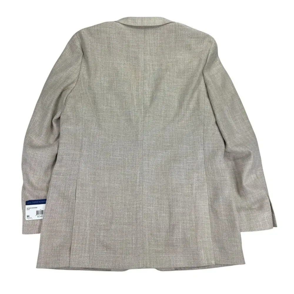 Tommy Hilfiger Mens TH Flex Gene Modern Fit Sport Coat Tan 42L